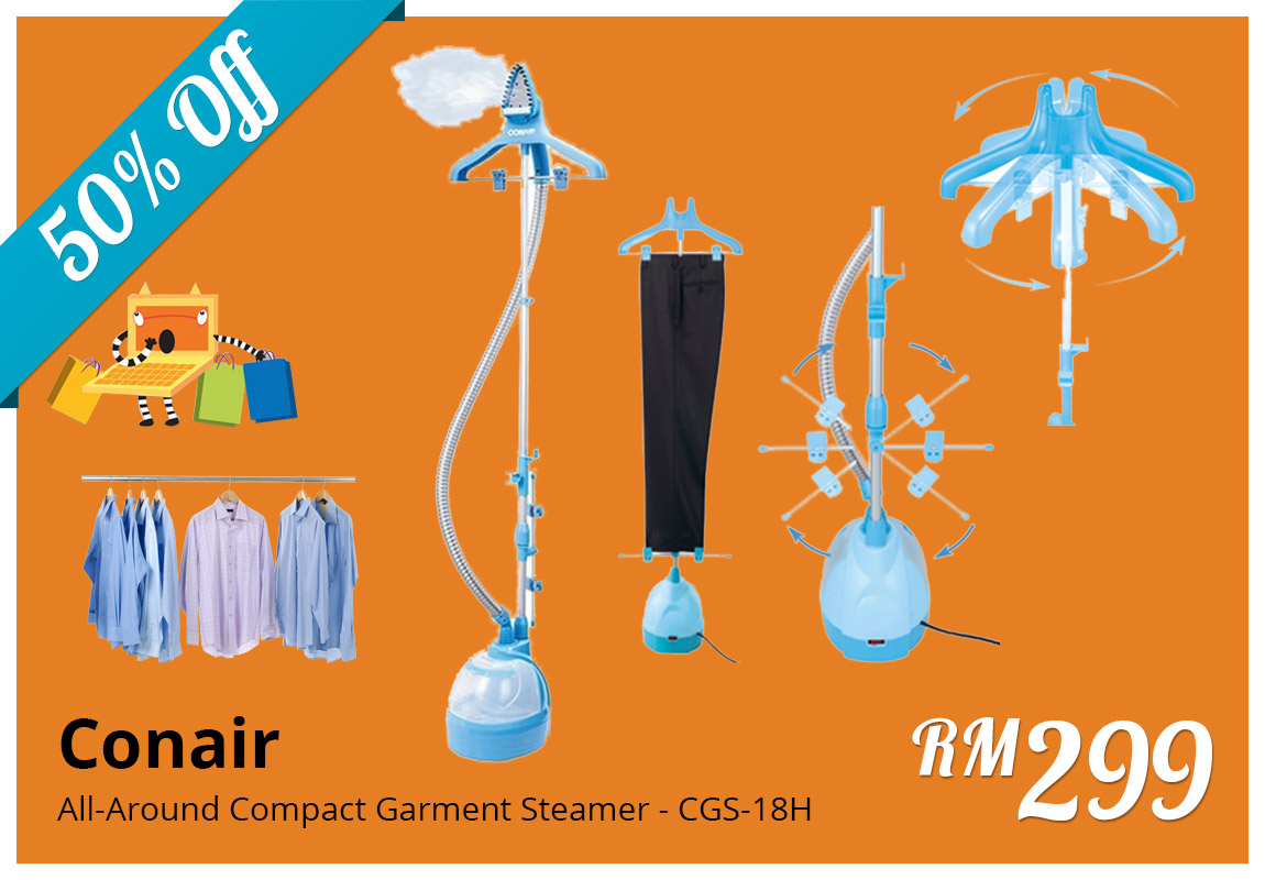 Conair All-Around Compact Garment Steamer - CGS-18H 